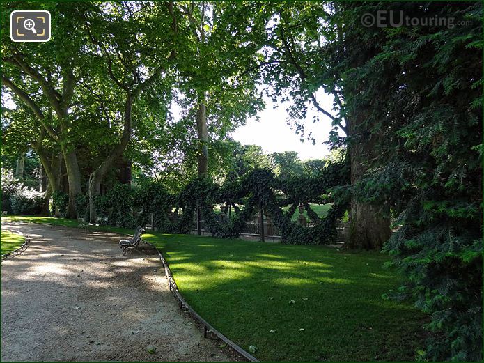 North side Ivy garlands at Medici Fountain in Luxembourg Gardens