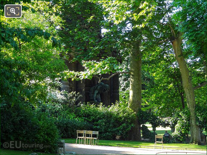 Jardin du Luxembourg NE corner looking SE towards Medici Fountain