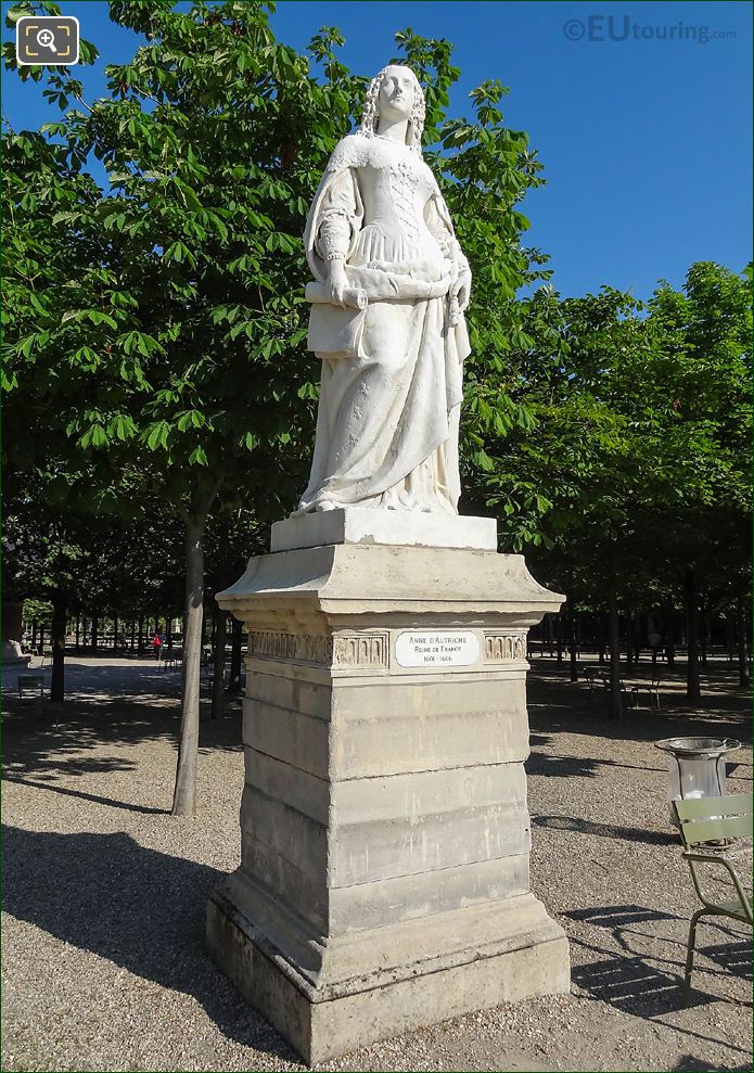 West terrace Jardin du Luxembourg Anne d'Autriche statue