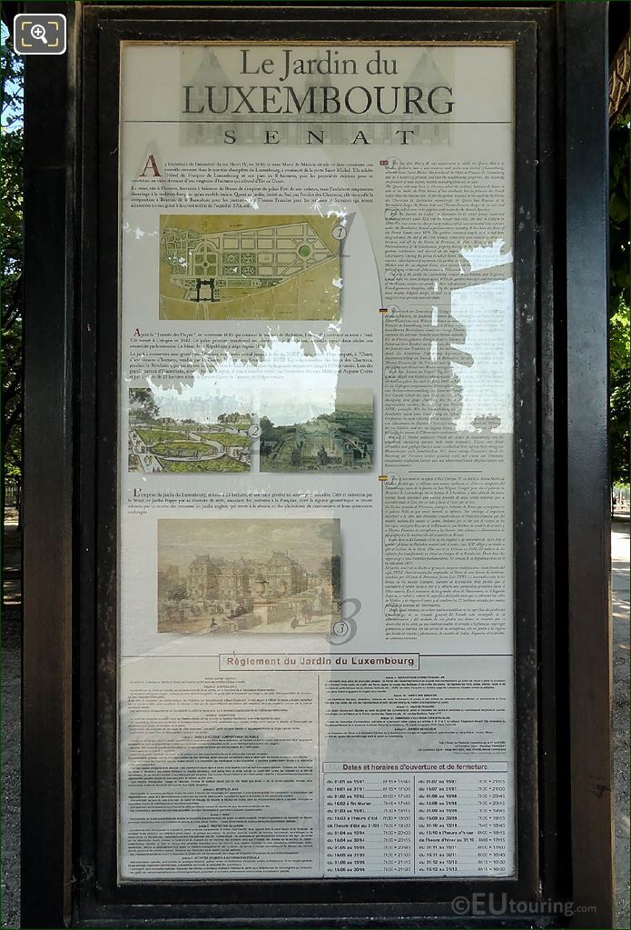 Jardin du Luxembourg tourist info on History of the Gardens