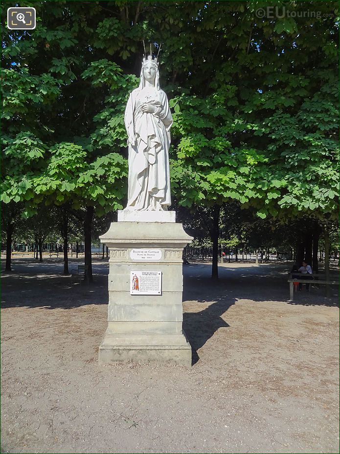 Jardin du Luxembourg Blanche of Castile statue West terrace