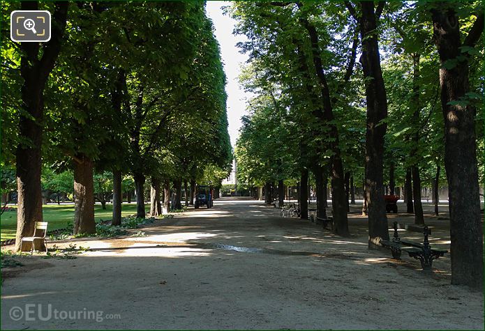 Tractor and tree trimming in Jardin du Luxembourg