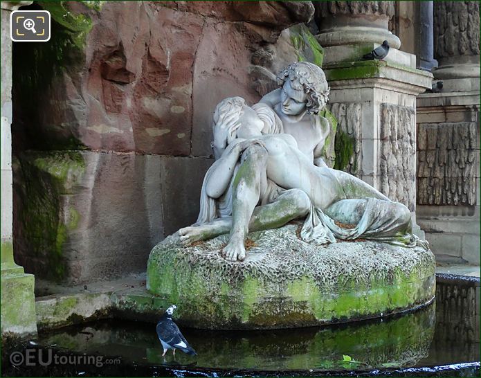 Statue of Acis embracing Galatea on Fontaine Medicis