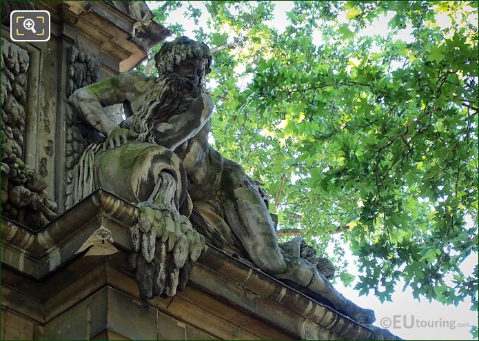 River God statue on Fontaine Medicis by Francisque Duret 