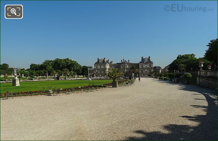 View North down East side Jardin du Luxembourg by Tomasso Francini