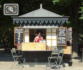 Luxembourg Gardens Kiosk 7 menu boards with items available