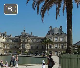 Palais du Luxembourg with Grand Basin water feature