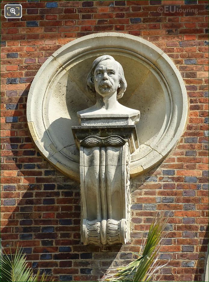 Jardin du Luxembourg David d'Angers bust on Orangerie facade