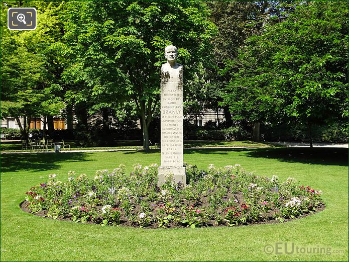 East view Of Jardin du Luxembourg Edouard Branly Monument