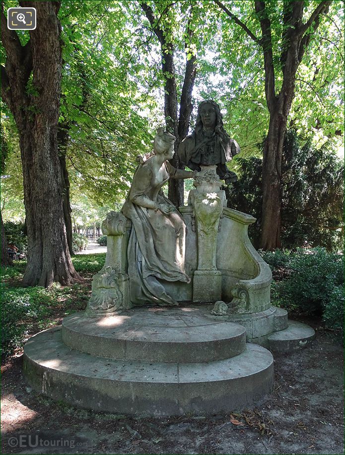 Jardin du Luxembourg Antoine Watteau Monument SW corner