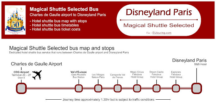 Magical Shuttle Selected Bus To Disneyland Paris Hotels