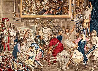 Louis XIV tapestry at Manufacture des Gobelins Tapestry