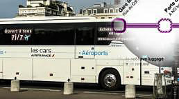 Maps of Les Cars Air France airport shuttles