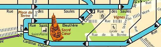 Paris Montmartrobus maps