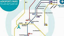 Paris airport transport maps