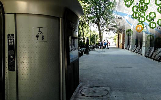 Map of Paris public toilets