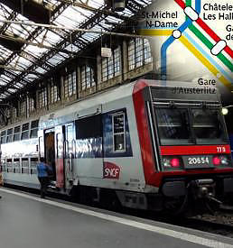 Paris RER train maps