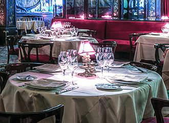 Maxim’s de Paris restaurant table