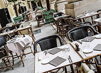 Loggia terrace at the MiniPalais restaurant