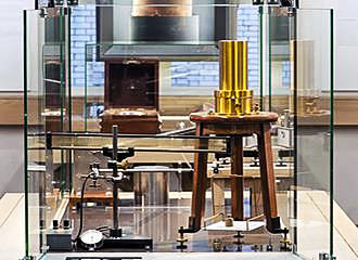 Musee Curie display case