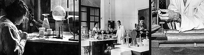 Musee Curie photo of scientists working