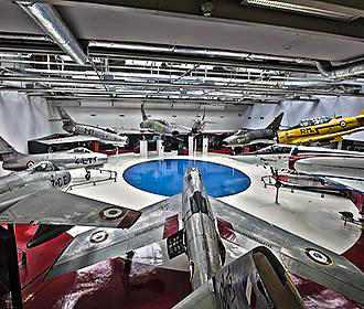 Jet fighter aircrafts at Musee de l’Air et de l’Espace