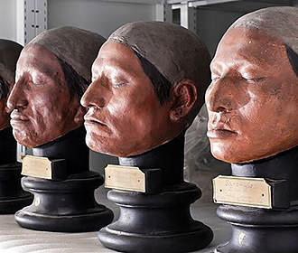 Human face models at Musee de l’Homme