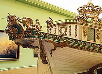 Restored boat at Musee de la Marine