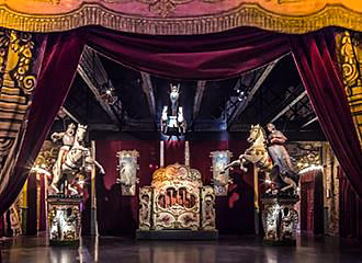 Wooden fairground horses at Musee des Arts Forains