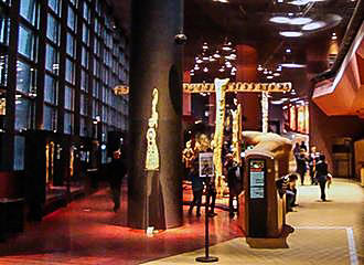 Exhibit hall inside Musee du Quai Branly