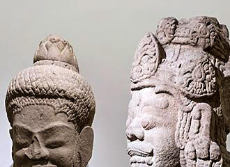 Stone sculptures at Musee Guimet