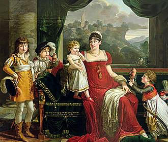Portrait de la duchesse de Feltre et de ses enfants