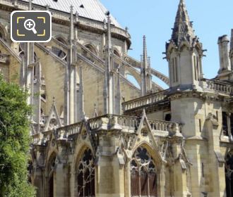 Notre Dame south side flying buttresses