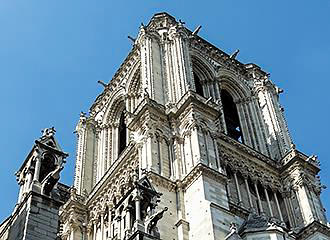 North western bell tower of Notre Dame Cathedral