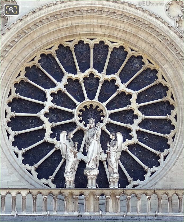 Virgin With Child statue group Notre Dame