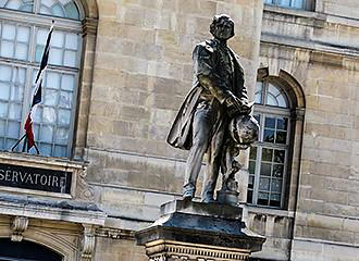 U J J Le Verrier statue at Observatoire de Paris