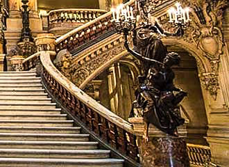 Opera Garnier staircase statue