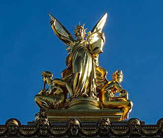 Opera Garnier golden statue