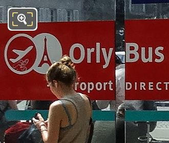 OrlyBus stop at Place Denfert-Rochereau