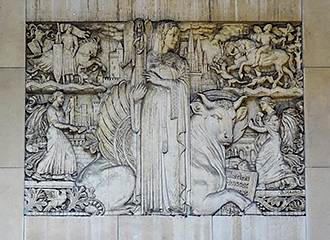 Bas relief sculpture on Palais de Chaillot