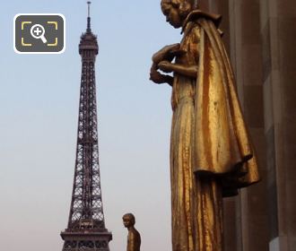 Golden statues at Palais de Chaillot