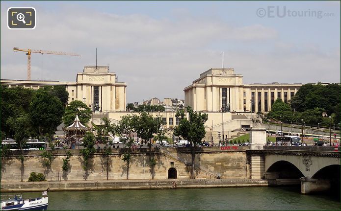 Palais de Chaillot view from River Seine