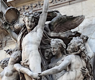 Palais Garnier Front Facade Statues