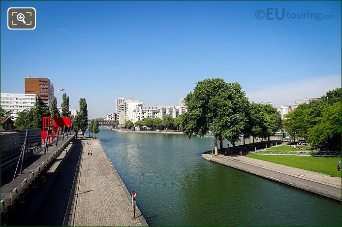 Canal de l'Ourcq intersection with Canal Saint-Denis
