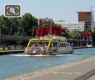 Canauxrama boat within Parc de la Villette