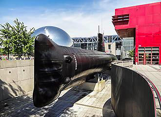 S636 Argonaute Submarine in Parc de la Villette