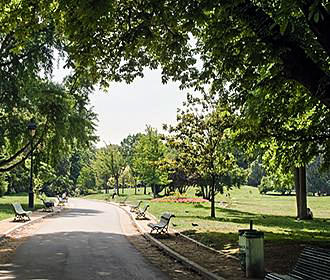 Pathway inside Parc Montsouris