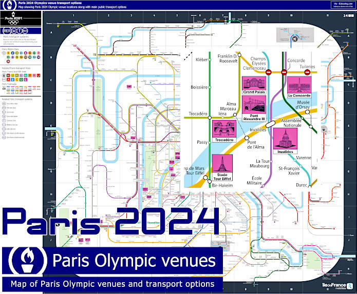 Event Locations of the 2025 Paris Olympic Games Fat Tire Tours🈵