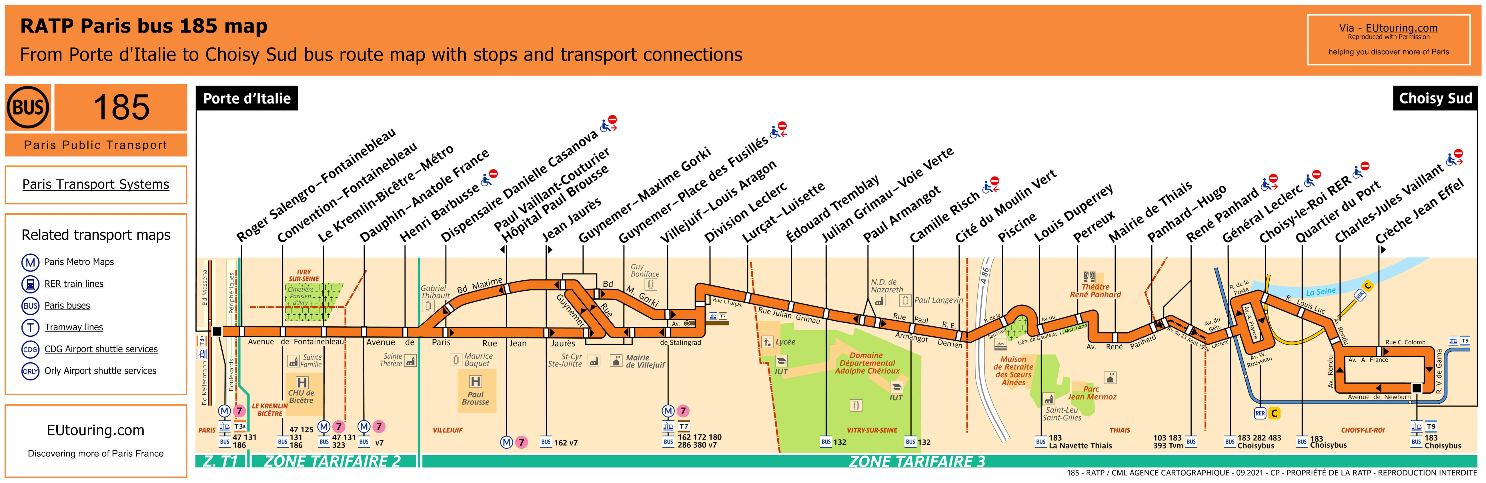 180 Bus Route Map Paris Bus Maps And Timetables For Bus Lines 180 To 189