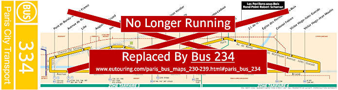 Paris Bus Line 334 Map With Stops And Connections